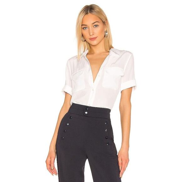 Equipment Slim Signature Short Sleeve Blouse - S